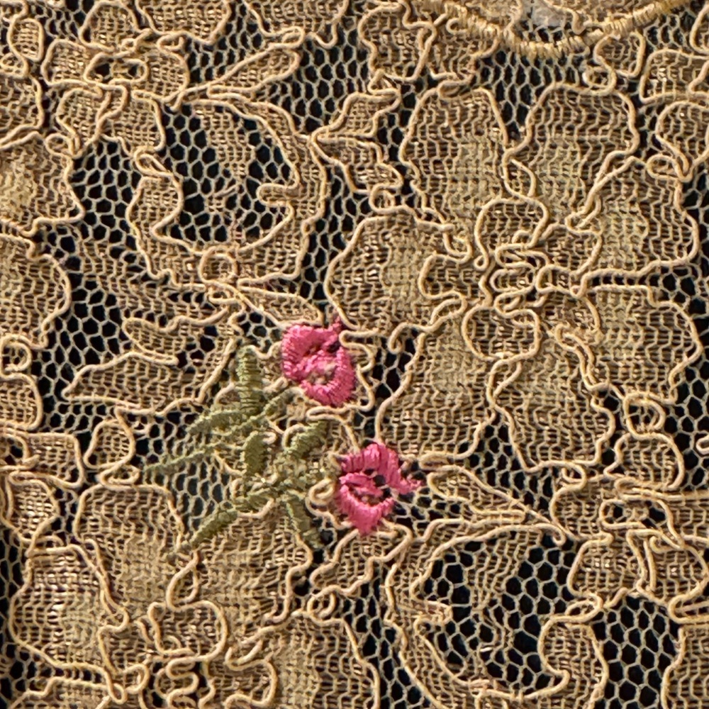 Betsy Johnson sexy black and gold lace slip dress - Picture 10 of 11